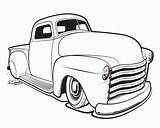 Rod Pickup Trucks Automotive sketch template
