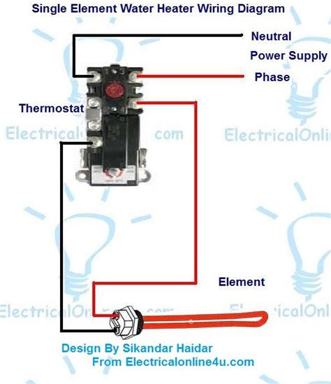 electric hot water heater wiring  volts