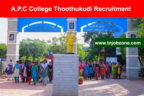 apc college thoothukudi recruitment  apply  assistant professor