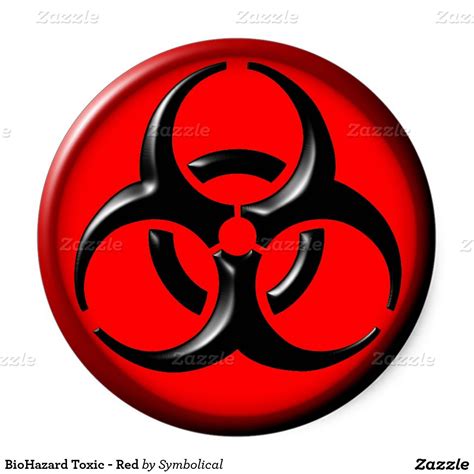 biohazard toxic red classic  sticker zazzlecom