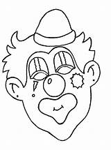 Clown Face Cliparts Cartoon Coloring Pages sketch template
