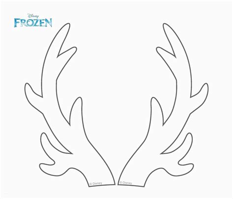 reindeer antler template printable  printable templates