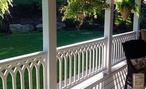Lowe S Vinyl Porch Railing We Replaced Old Wrought Iron Railing With