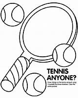 Tennis Anyone Crayola sketch template
