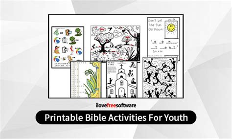 printable bible activities  youth    websites