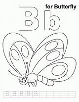 Coloring Letter Butterfly Pages Printable Ball Preschool Practice Handwriting Colouring Worksheet Worksheets Print Alphabet Bird Kids Letters Kindergarten Template Sheets sketch template