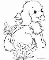 Coloring Pages Puppies Puppy Dog Cute Print Animal Printable Color Dogs Kids sketch template