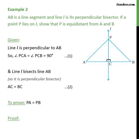 Example 2 Ab Is A Line Segment And Line L Is Perpendicular