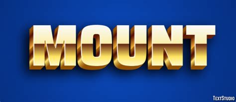 mount text effect  logo design word