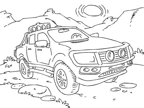 pickup trucksuv coloring page coloring pages