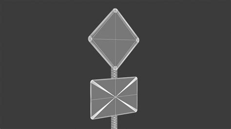 3d model street sign 18 vr ar low poly cgtrader