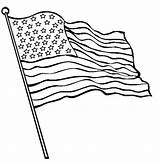 Flag Coloring American Getdrawings Preschool sketch template