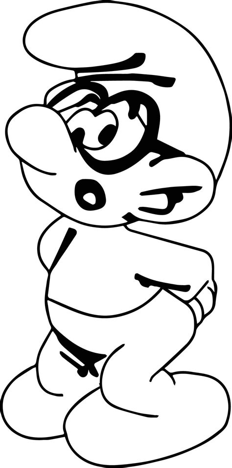 nice smurf picture brainy smurf coloring page smurf coloring pages