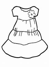 Dress Coloring Pages Lady Printable Beautiful Dresses Kids Fashion sketch template