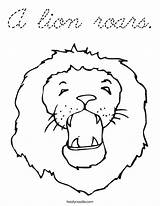 Lion Coloring Roars Cursive Print Favorites Login Add sketch template