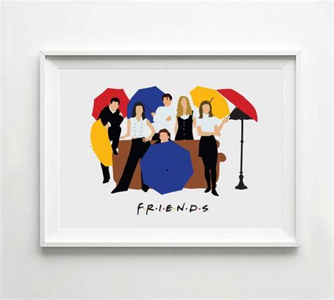 Friends Tv Poster Minimalist Wall Poster Quote Print