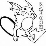 Raichu Pokemon Coloring Pages Color Getcolorings Print Printable Template sketch template