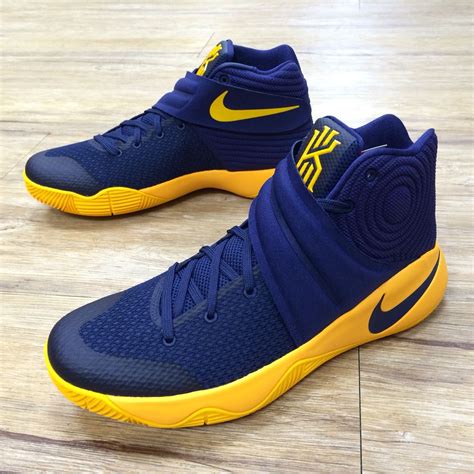 nike kyrie  ep ii irving cavs playoffs pe navy gold mens basketball