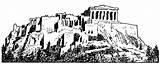 Acropolis Greece Clipart Parthenon Athens Clip Coloring Drawing Transparent Openclipart Pages Svg Choose Board Onlinelabels Webstockreview sketch template