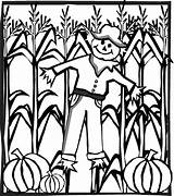 Stalk Scarecrow sketch template
