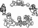 Coloring Pages Avengers Baby Chibi Arcade Avenger Babies Cartoon Printable Color Coloringbay Print Getdrawings Getcolorings Wecoloringpage sketch template