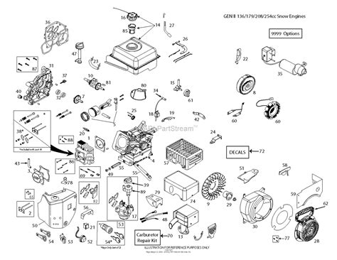 husqvarna st p    parts diagram  engine