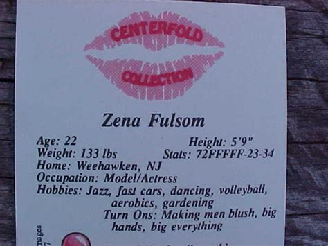 1992 genuine vintage zena fulsom infamous nude trading card etsy