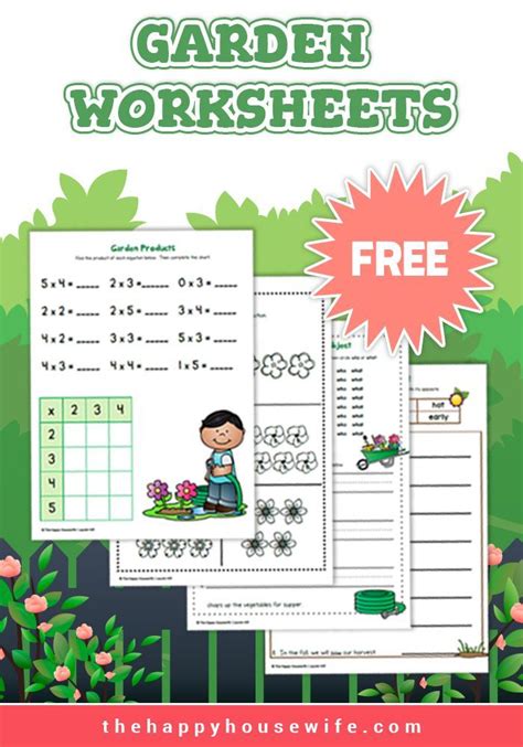 gardening worksheets  printables  homeschool printables