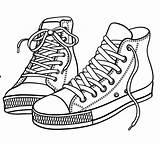 Shoes sketch template