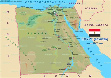 karte von aegypten land staat welt atlasde