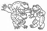 Coloring Frogs Pages Color Print Children Kids Funny Printable Justcolor sketch template