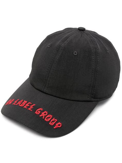 label group embroidered logo cap farfetch