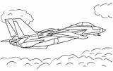 Jet Fighter Coloriage Chasse Avion Imprimer Tomcat Plane Airplanes sketch template