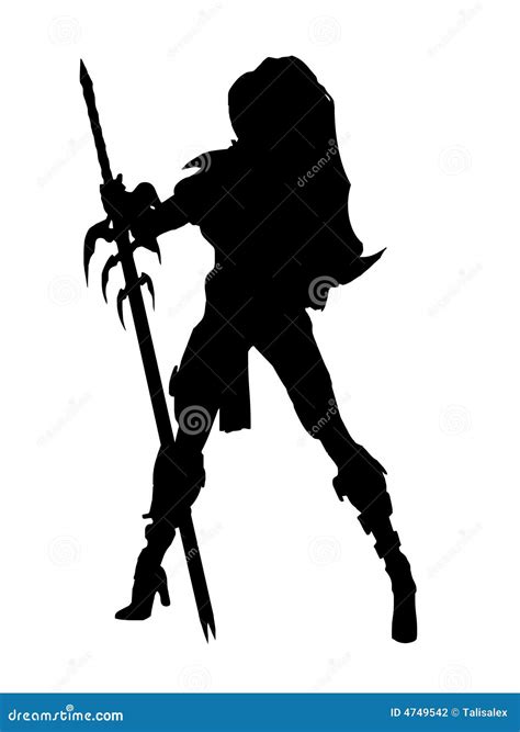 girl with a spear stock illustration illustration of girl 4749542