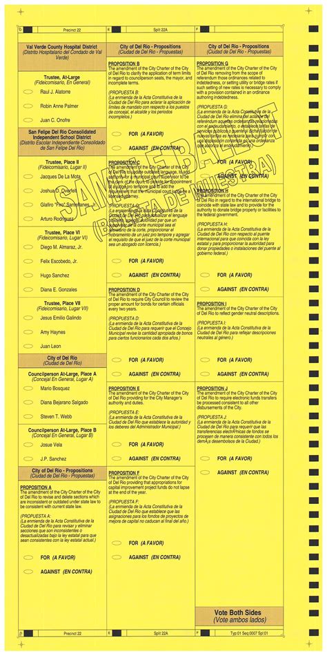 sample ballots val verde county tx