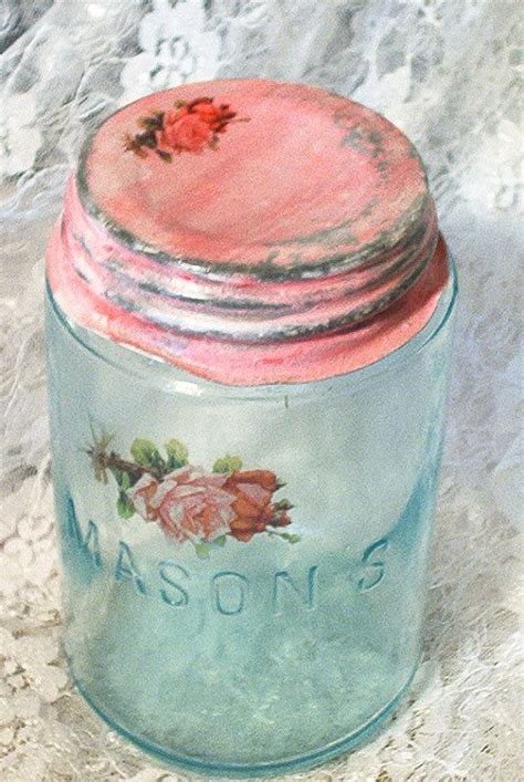 year  fruit jar salvaged aqua glass bottle crafts etsy diy