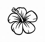 Flower Hawaiian Hibiscus Drawing Coloring Flowers Pages Easy Draw Drawings Cute Kids Clipartbest Pink Tattoo sketch template
