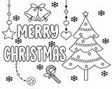 Christmas Coloring Pages Merry Kids sketch template