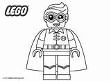Lego Coloring Superhero Pages Robin Batman Kids Printable sketch template