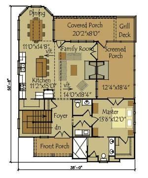 open living floor plan main floor master  keisha small cottage house plans cottage house