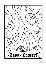 Coloring Easter Happy Pages Egg Puzzle Drawing Printable sketch template