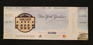 yankee stadium  final game full ticket   york yankees september  ebay