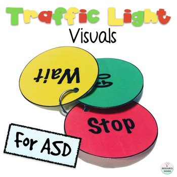traffic light visual aid  asd stop wait  visual supports