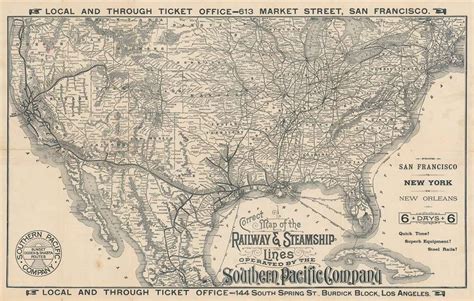 correct map   railway  steamship lines operated   southern pacific company