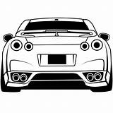 Coloring Pages Nissan Gt Gtr Template sketch template