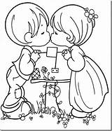 Precious Boda Kissing sketch template
