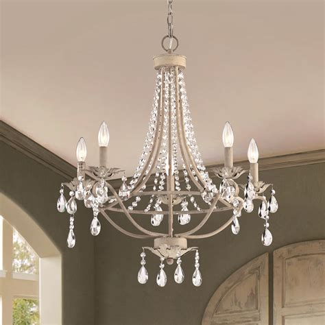light antique white crystal chandelier edvivi lighting