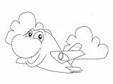 Funny Plane Coloring Airplane Drawing Getdrawings sketch template