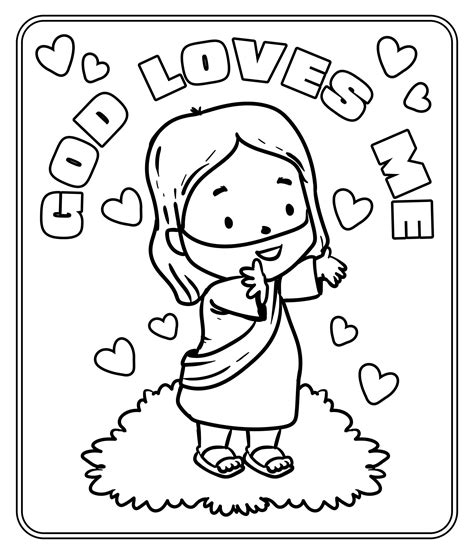 ideas  coloring god loves  coloring page