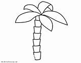 Tree Palm Drawing Pages Coloring Simple Printable Kids Step Adults Clipartmag sketch template